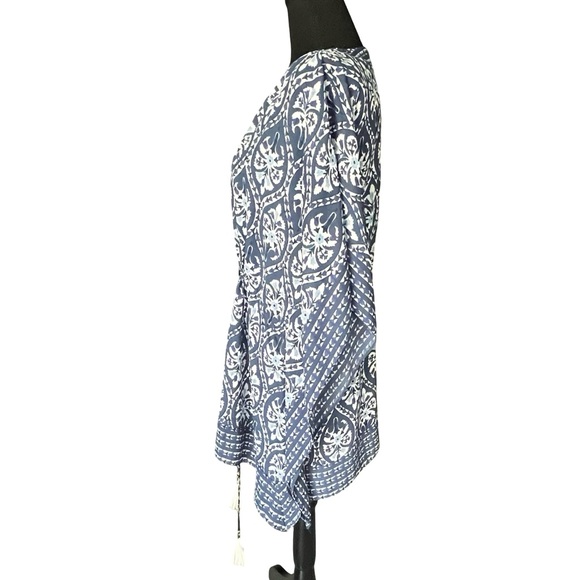 Charter Club Navy and White Floral Top - Picture 2 of 4